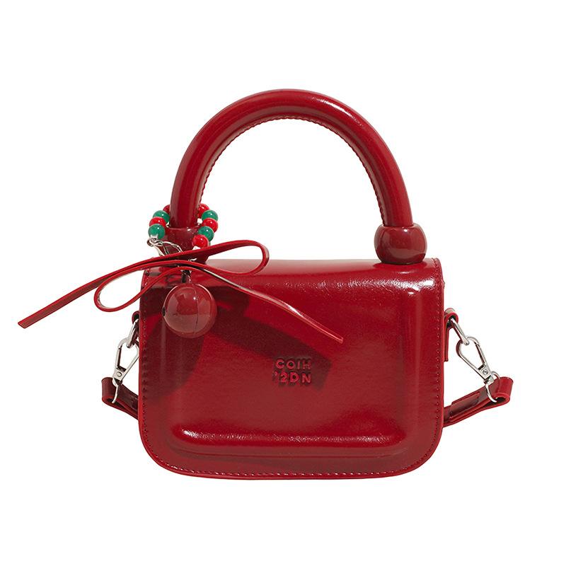 

Simple and high-end portable small square bag spring and summer new niche trend fashion versatile single shoulder messenger women s bag No pendant червоний