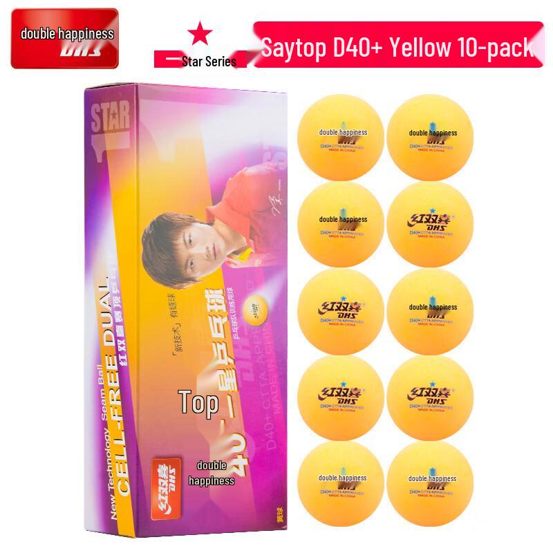 Red Double Happiness Sai Ding 3-Star Table Tennis Balls