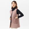 New autumn and winter women's medium and long fashion cotton vest thermal zipper pocket medium and green vest