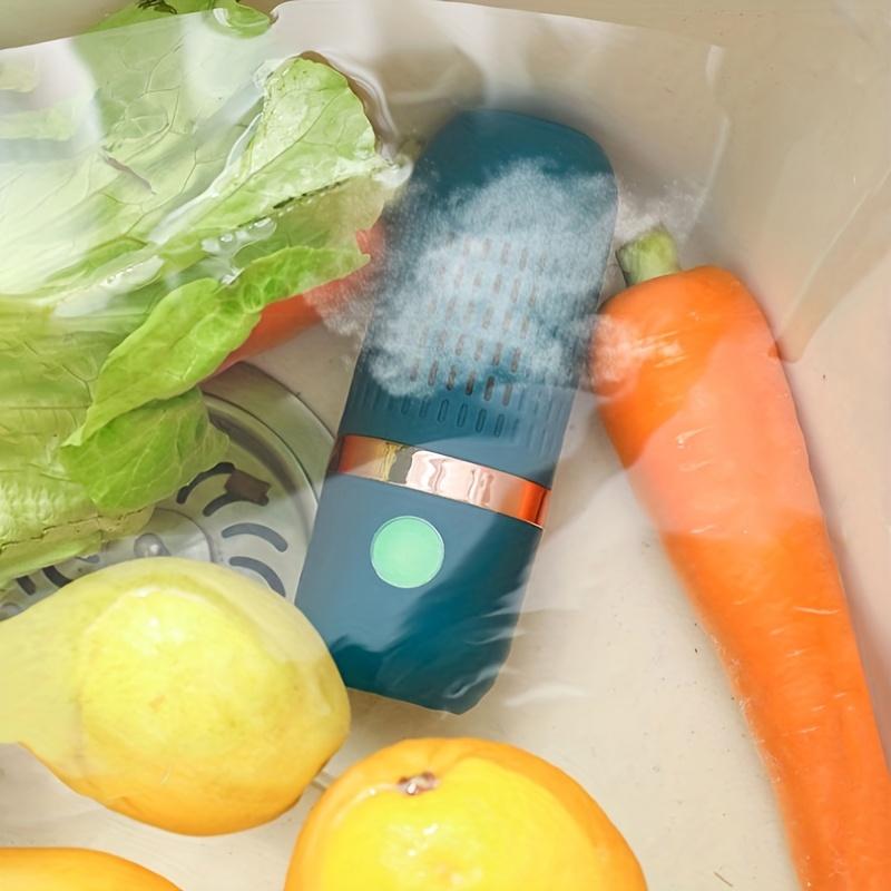 1pc Wireless Rechargeable Fruit Vegetable Washer Titanium Electrode Technology, USB Powered Residue Remover with 3 Cleaning Modes,
