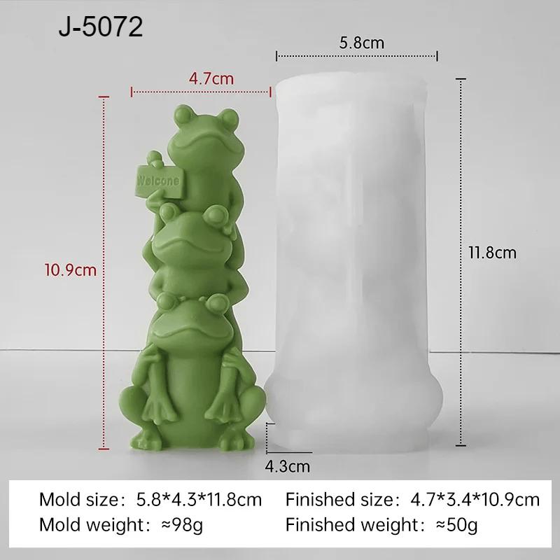 Frosch-Serie, süße Kaffee-Willkommens-Frosch-Kerzenform, Aroma-Gips-Ornament-Formen, handgefertigte Silikon-Kerzenherstellungszubehör