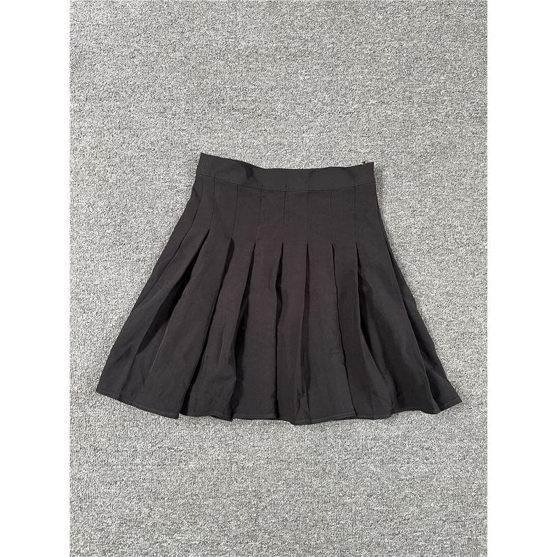Export Export Original Order Leftover Stock Woven Chiffon Micro Elastic Pleated High Waist Women's Summer Skirt Short Skirt a Swing
