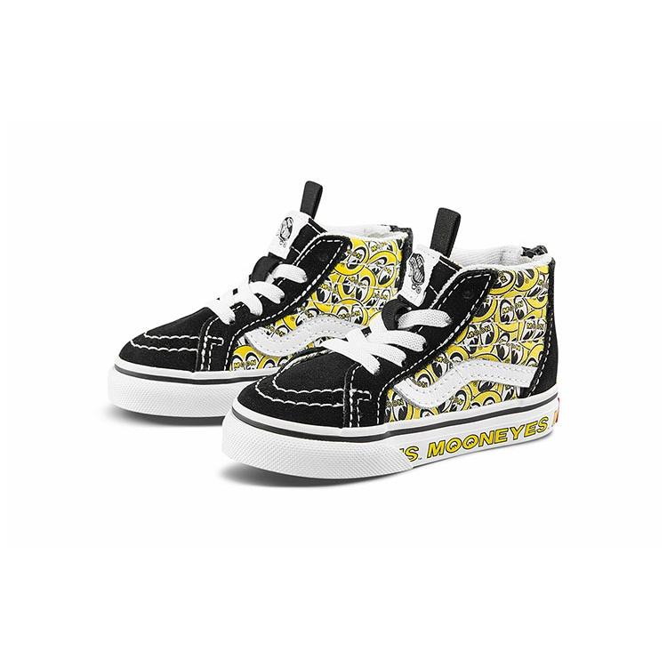 (TD) Vans x Mooneyes SK8-HI Zip 'Black Yellow White' Baby VN0A5FBIY23