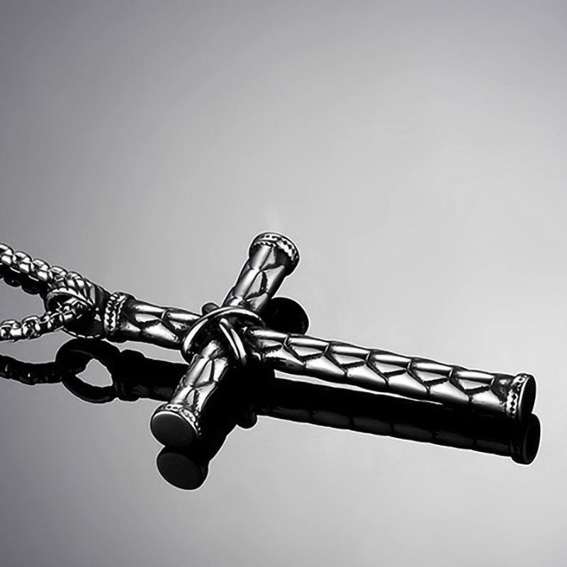 Cross Men'S Necklace Stainless Steel Pendant Pendant