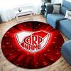 Dragon Crest Custom Name Round Area Rug Carpet Rug For Living Room Bedroom Sofa Playroom Decor Nonslip Floor Mat