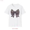 Halloween Bow White Cotton T Shirt Plaid Bats Vintage Versatile Designer Clothes Homme Fashion Soft