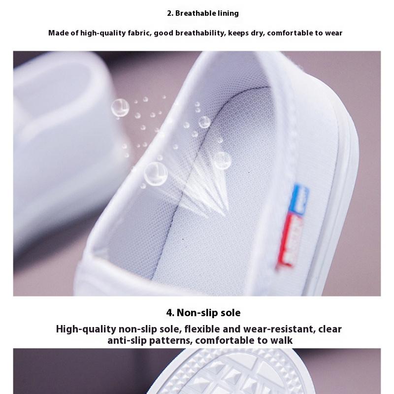 New Korean Style Breathable Boys and Girls Comfortable Soft-soled Canvas Shoes Fashionable Casual Shoes