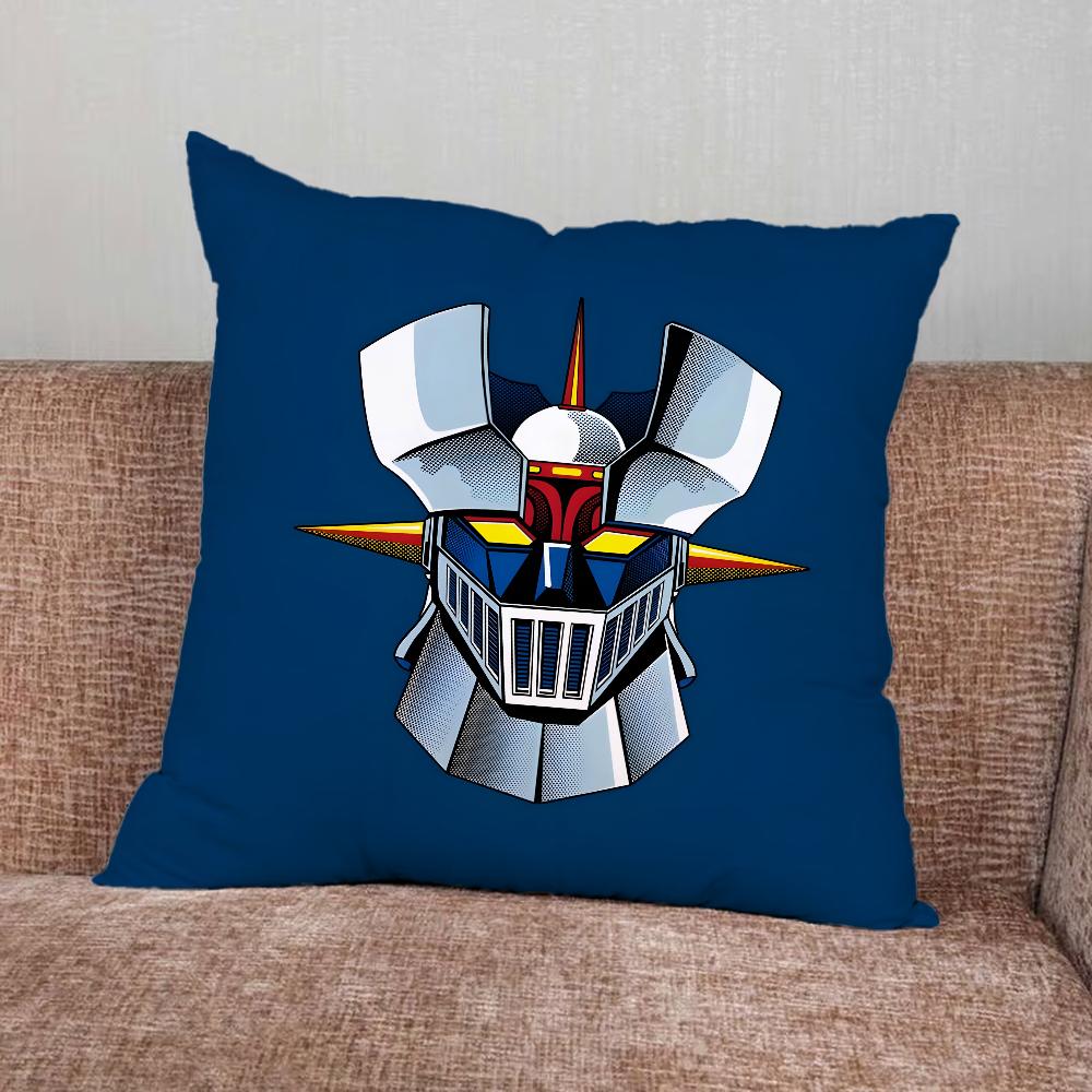 M-Mazinger Z Robot Pillow Case For Home Bedroom Car Office Decoration Living Room Sofa Cushion Cover Suitable
