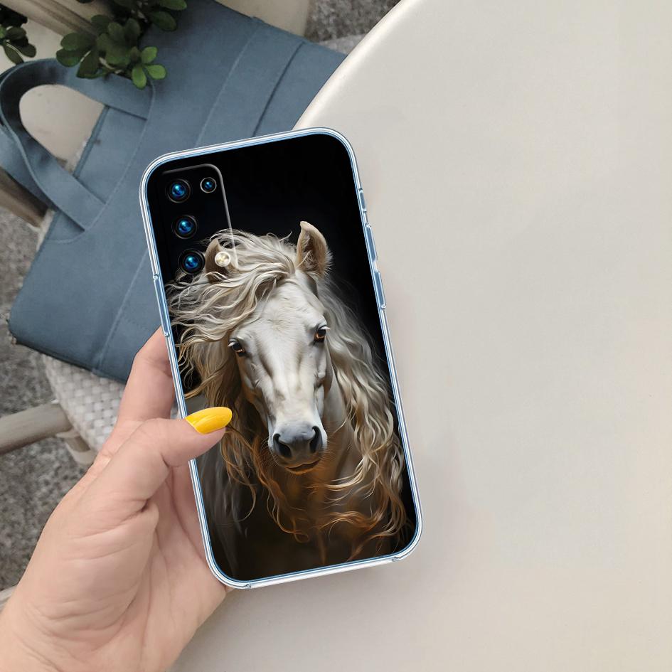 FM22 Fine Horse Soft Shell Transparent Phone Case for Motorola Moto Edge 20 30 40 50 S30 Fusion Ultra Pro Neo Lite + G200 G23