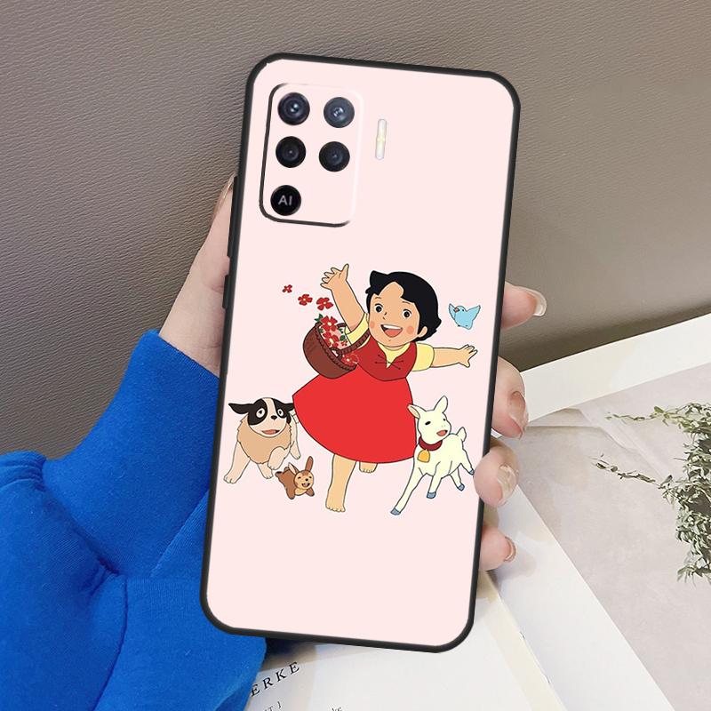 Cartoon Heidi Phone Case For OPPO A54 A74 A94 A53S A1K A15 A16 A3S A5S A83 A91 A93 A5 A9 A53 A31 A52 A72