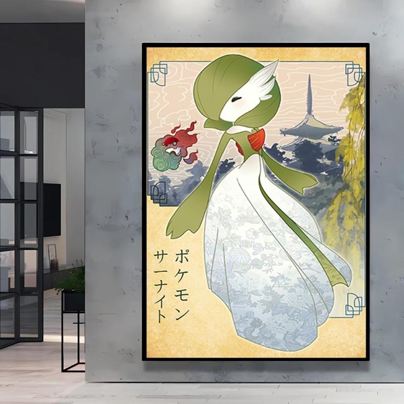 Canvas Artwork Painting Pokemon Lugia Poster Cartoon Character Picture Not Fading Modern Home Wall Decoration Birthday Gifts