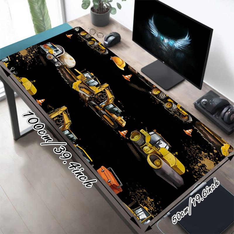 Construction Zone Xl Gaming Mouse Pad Nonslip Rubber Base Stitched Edge Waterproof Desk Mat For Pc Laptop Gamer Office Computer Accessories C927196