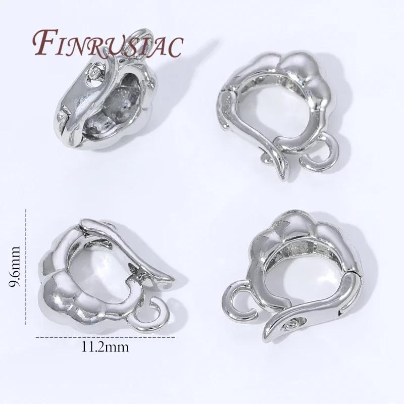 18K Gold Plated Enhancer Bail Clasp,D Shape Openable Pendant Connector For Jewelry Making Findings DIY Bracelet Accessories