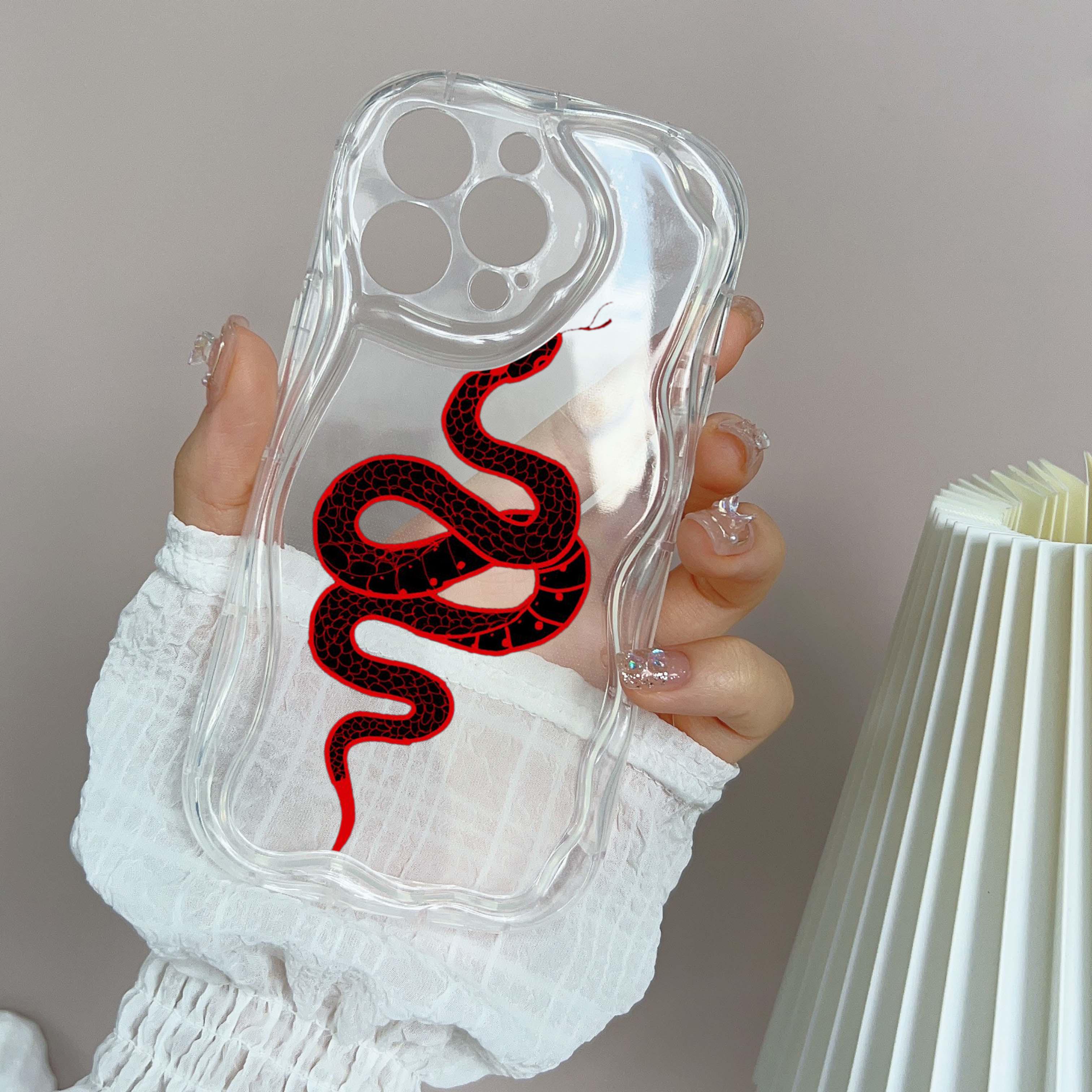 N73 Мягкие волнистые чехлы для телефонов со змеиным дизайном из черного золота для iPhone — фото 7