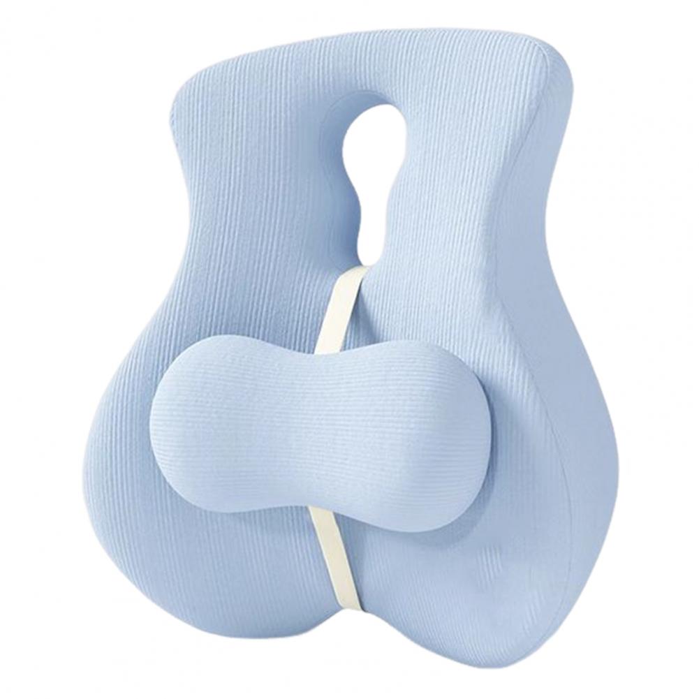 Back Support Cushion Memory Foam Lumbar Support Cushion Adjustable Slider for Office Chair Computer Desk Chair