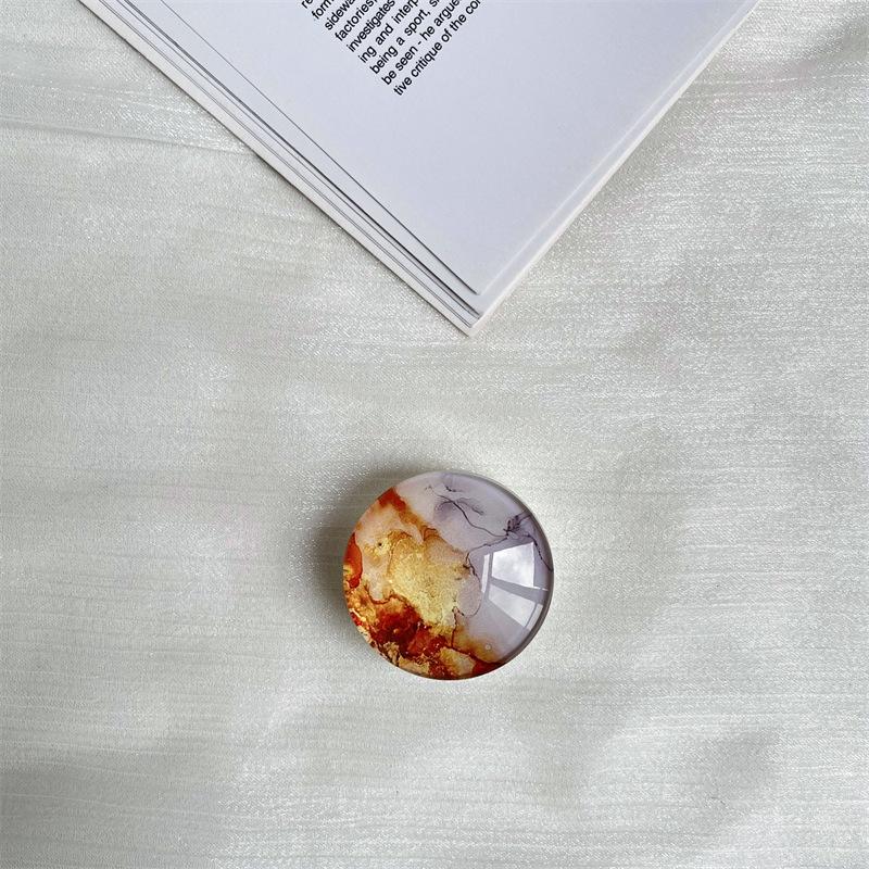 Transparenter Kristallkugel-Handyhalter: Kreativer Einziehbarer Ständer für Faule Desktop-Nutzung