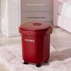 Premium Wheeled Square Trash Can with Lid - Large Capacity for Home Use in Living Room, Bedroom, Kitchen, and More
