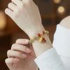 Lucky Peanut Pendant Bracelet Exquisite Vintage Imitation Hetian Beaded Bangle Jewelry Accessory Chinese Style Wrist Chain