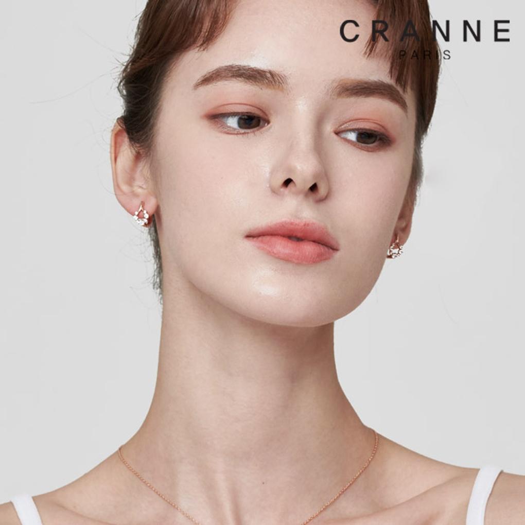 14K Cubic Water Drop One-Touch Earrings (Gold Filled) C24EGF127