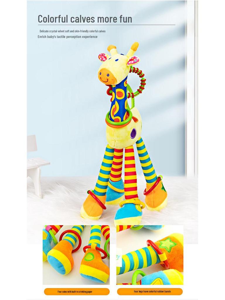 Happy Monkey Baby Mobile: Giraffe Rattle Pendant for Infants