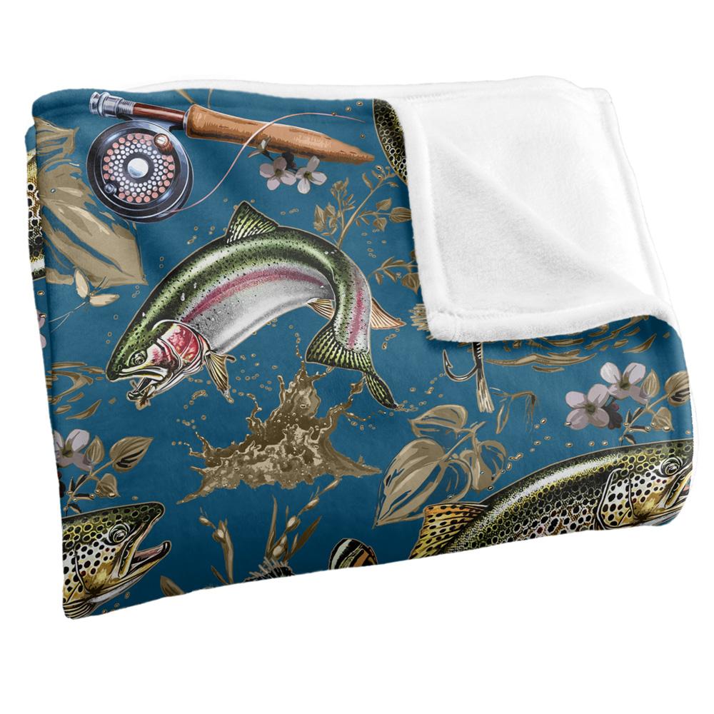 JQ Licensing Jl-Jp-Jq 2 Silky Trout Fishing Supersoft Blanket