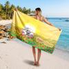 Diddl Customized Name Text Beach Towel, Soft Absorbent Towel Beach Pool Travel Personal Gift