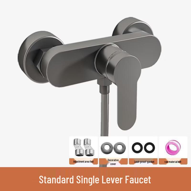 TLXT Gunmetal Gray Concealed Shower Mixer Faucet