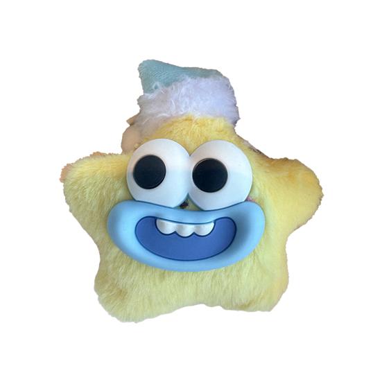 Large Mouth Cartoon Doll Keychain Star Shape Macaron Color Keychain