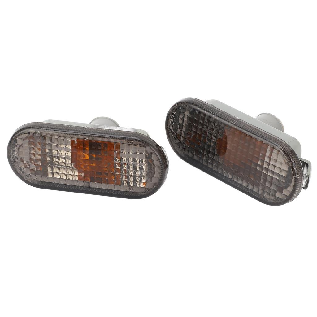 Pair of Side Indicator Light Housing Long Lifespan Scratch Resistant 1J5949117 Replacement for Seat Arosa Smoked Black