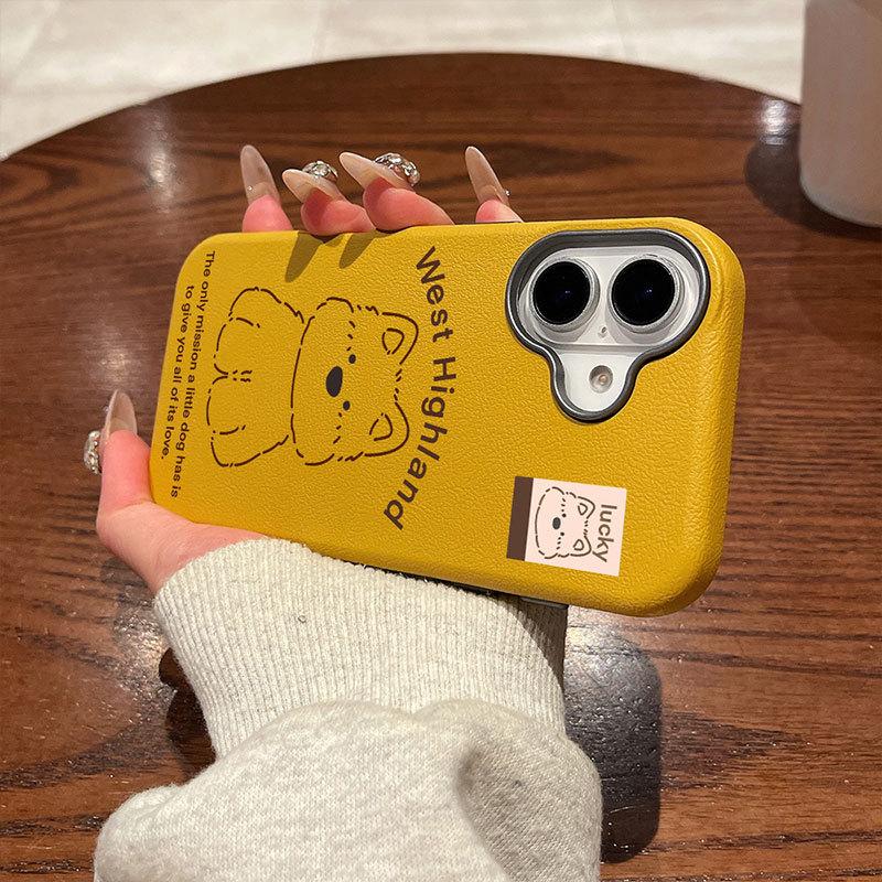 Line West High Ground Is Suitable for IPhone16pro and Apple 15pro Phone Cases. It Features 14 Leather Texture 13 and 12 Large Holes