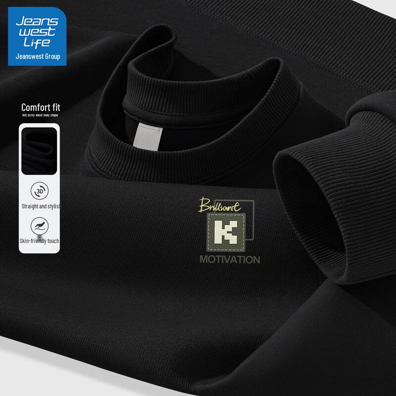 

JEANSWEST LIFE Men s Loose Fit Round Neck Sweatshirt 2XL