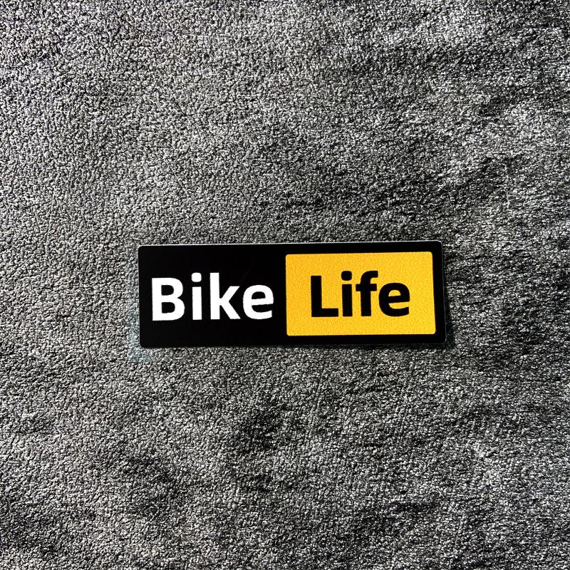 2PCS Bike Life Waterproof Vinyl Sticker, Fashion Decal for Car Motorcycle Bicycle Helmet Exterior Styling Decor Accessories