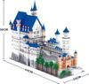 World Famous Architecure Micro Diamond Block Germany Latest Swan Stone Castle Snow Scene Small Blocks Pink Model Plaything Nanobricks
