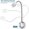 Smart Touch LED Gooseneck Wall Light with Stepless Dimming & Eye Protection
