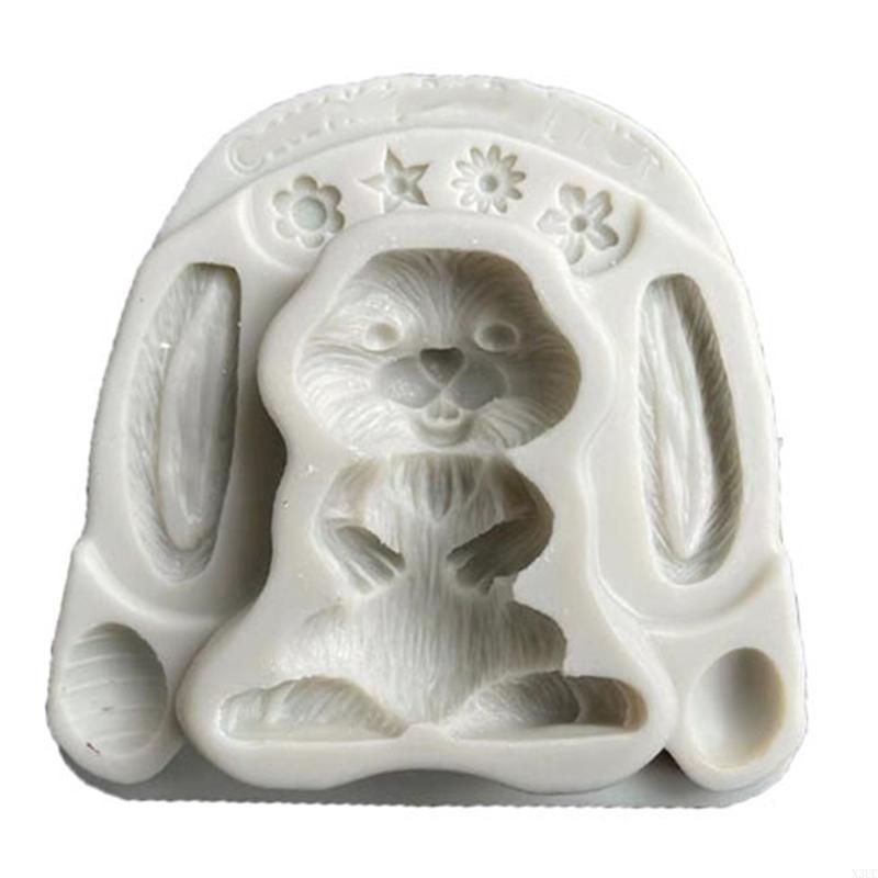 Easter Bunny Egg Silicone Mold Fondant Plaster Chocolate Mould Supplies X3UC