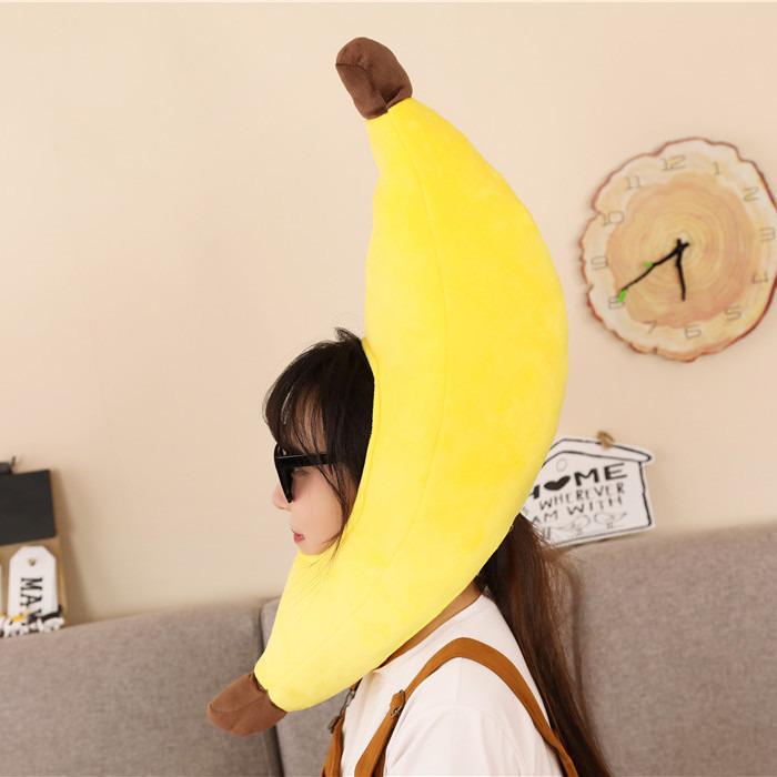 Adorabile Cappello a Banana di Peluche Accessorio per Foto