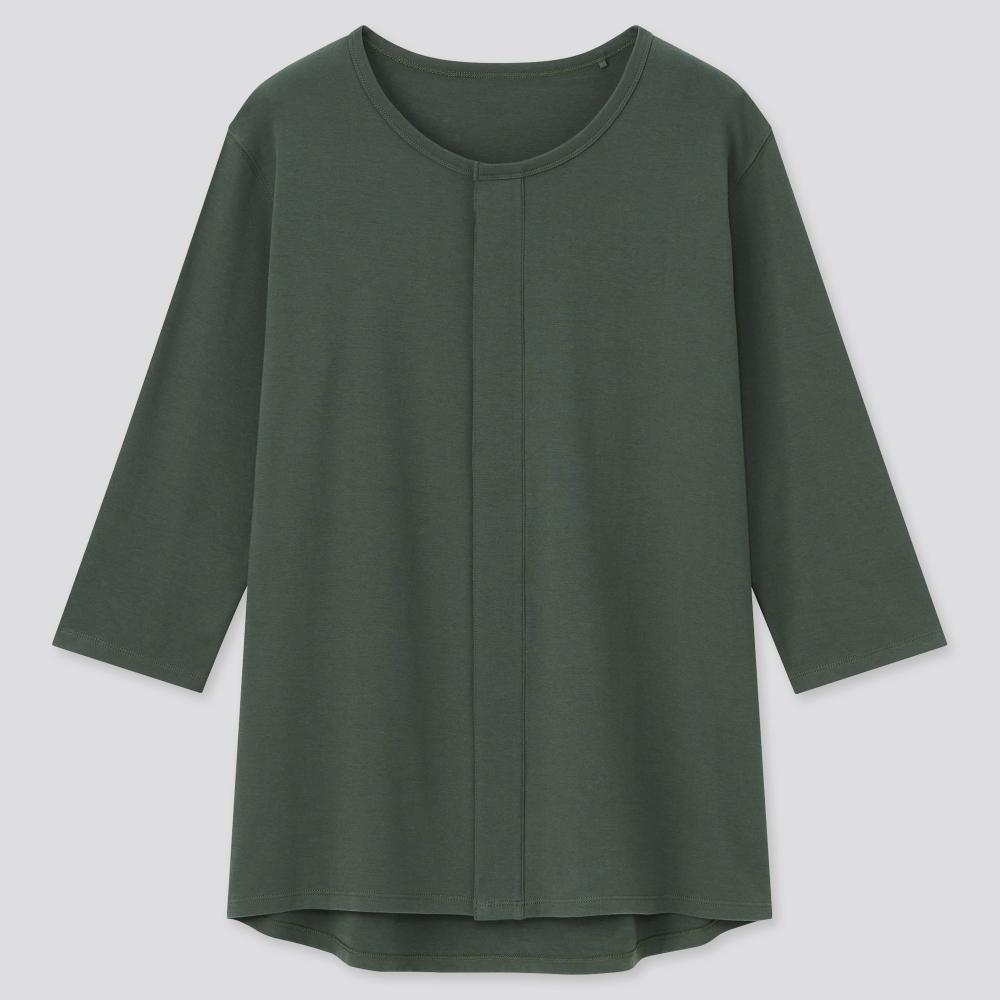 

UNIQLO ЯПОНИЯ Хлопковая футболка с круглым вырезом 8, 4 рукава