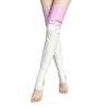 Red Black Patchwork Open Foot Stockings Night Club Stage Dance Oil Glossy Long Stockings Ladies Thigh High Faux Leather Hosiery