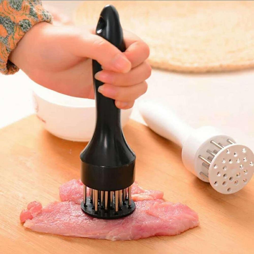 1PC Profession Meat Tenderizer Needle For Steak Pork Kitchen Tool with 21 Steel Needle Loose Meat Hammer For Cooking BBQ Accessories