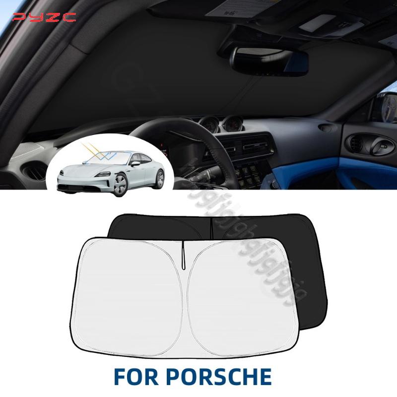 Windshield Sunshade Car Visor Front Window Sun Shade Cover For Porsche Cayenne Macan Taycan Parasol Accessories