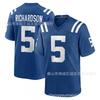 Mens Football Jersey Indianapolis 5 Blue Stretch Sports Shirt Training