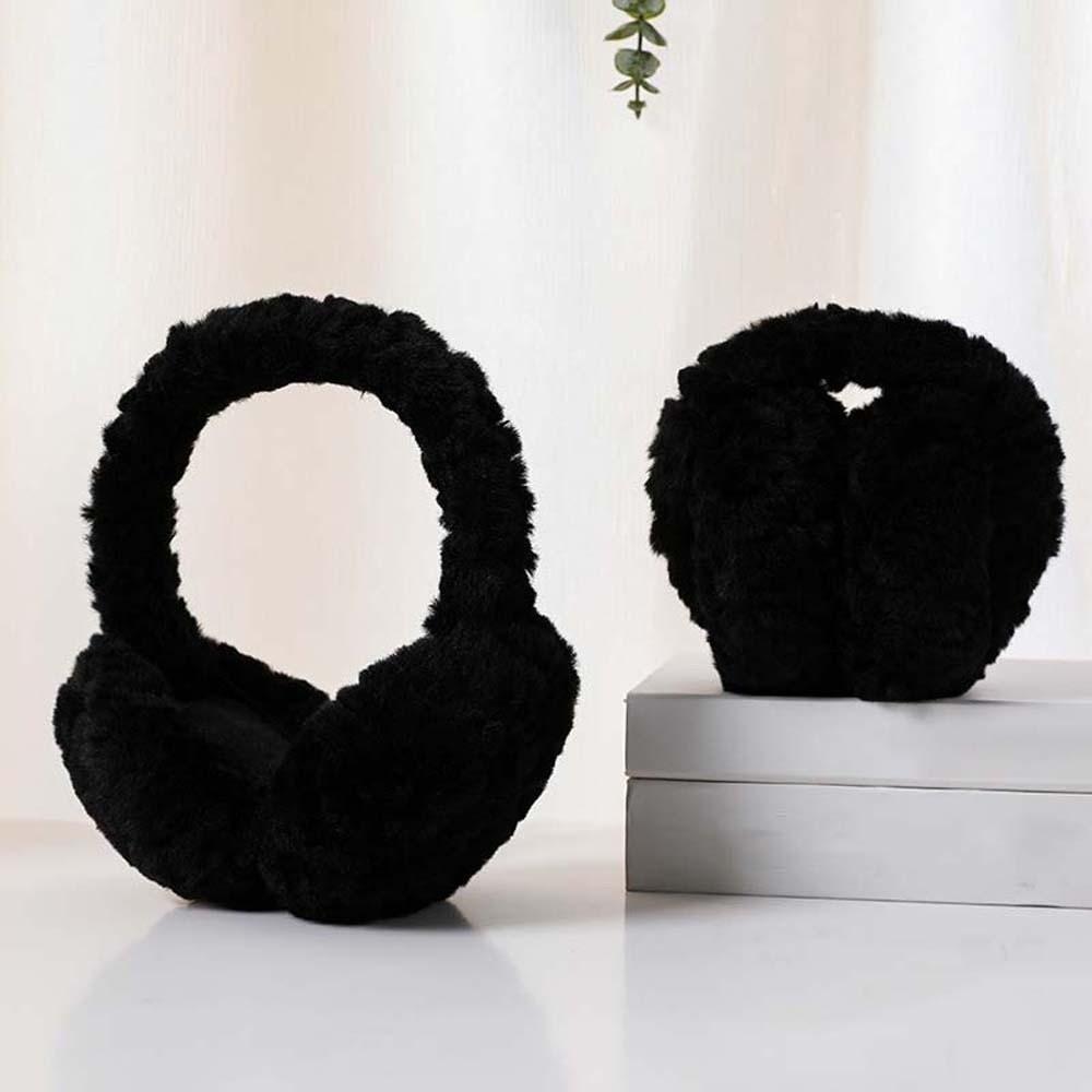 Soft Foldable Ear Cover Windproof Winter Thicken Earflap Fashion Solid Color Earmuffs Ski