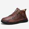 Men's High-top Casual Shoes Handmade Shoes Casual Sneakers Plus Size 39-48