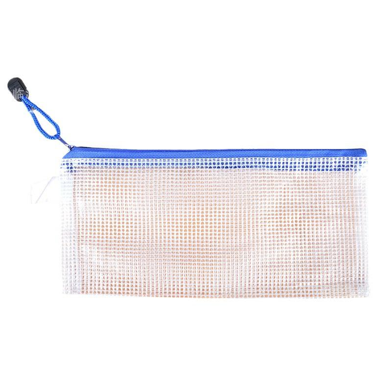 A4 Transparent PVC Mesh Zipper Bag - Creative Document and Stationery Folder with Logo Print
