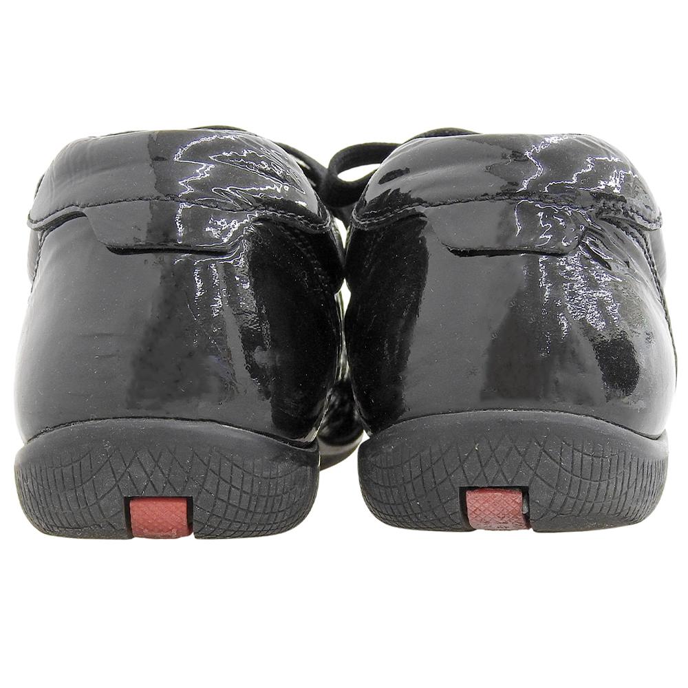 PRADA SPORT Patent leather low-top sneakers, women's, black, size 36, 3E5620 shoes 36 blackUsed