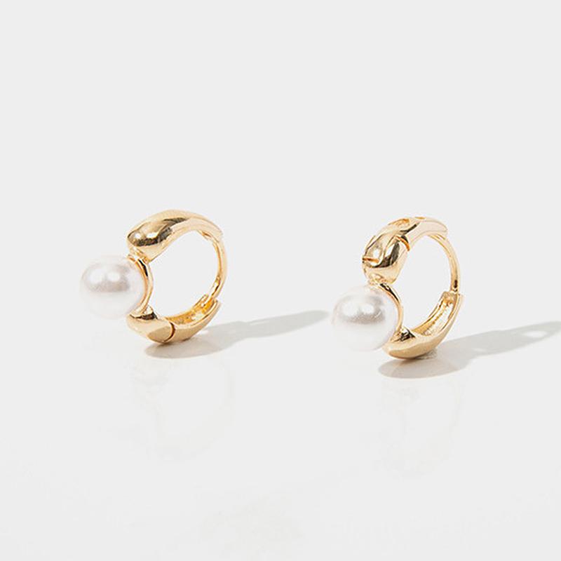 Pearl Drop Earrings For Women Gold Color Wedding Jewelry Simple Dangle Earring Jewelry Gift