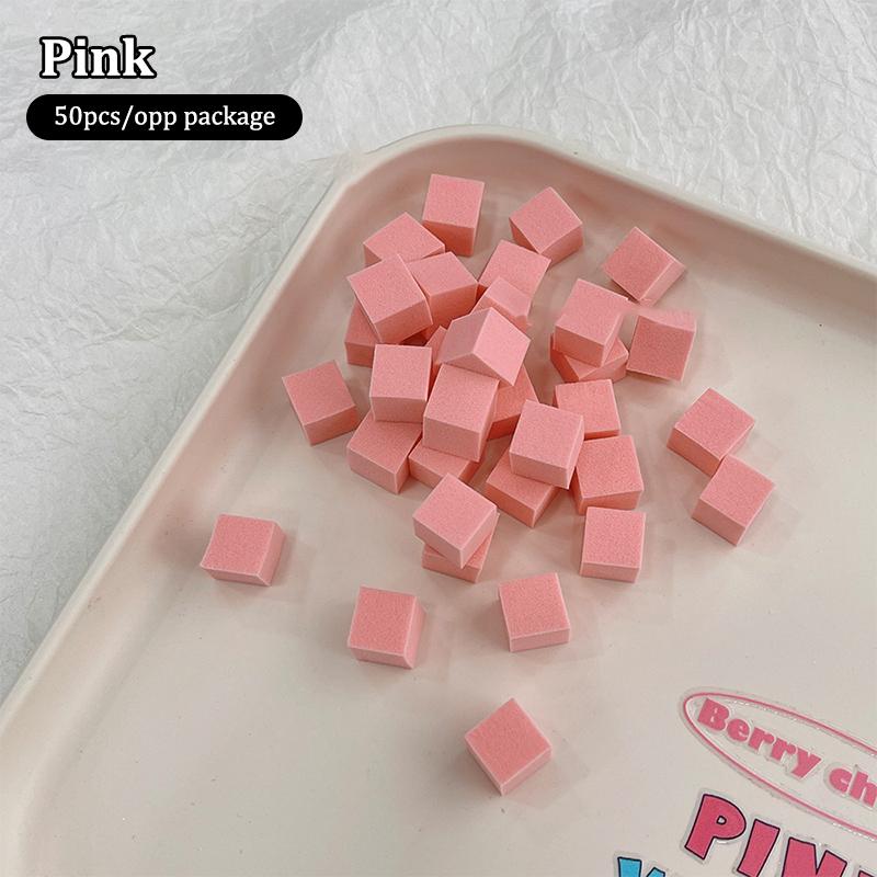 

50/100 шт. Набор квадратных спонжей для нейл-арта, кисти для градиентного маникюра, дизайн гель-лаком, губка для ногтей, ручка для захвата, принадлежности для маникюра