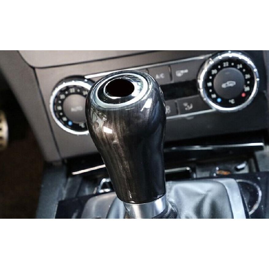 Wood Grain Gear Shift Knob Cover Car Central Console For Benz GLK 2013-15 Black