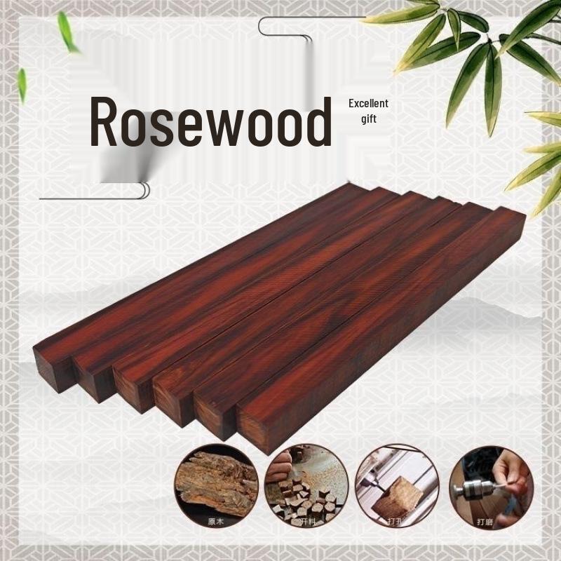 Red Sandalwood DIY Wood Carving Suona Erhu Rod Hairpin Ornament Wenwan Bracelet.