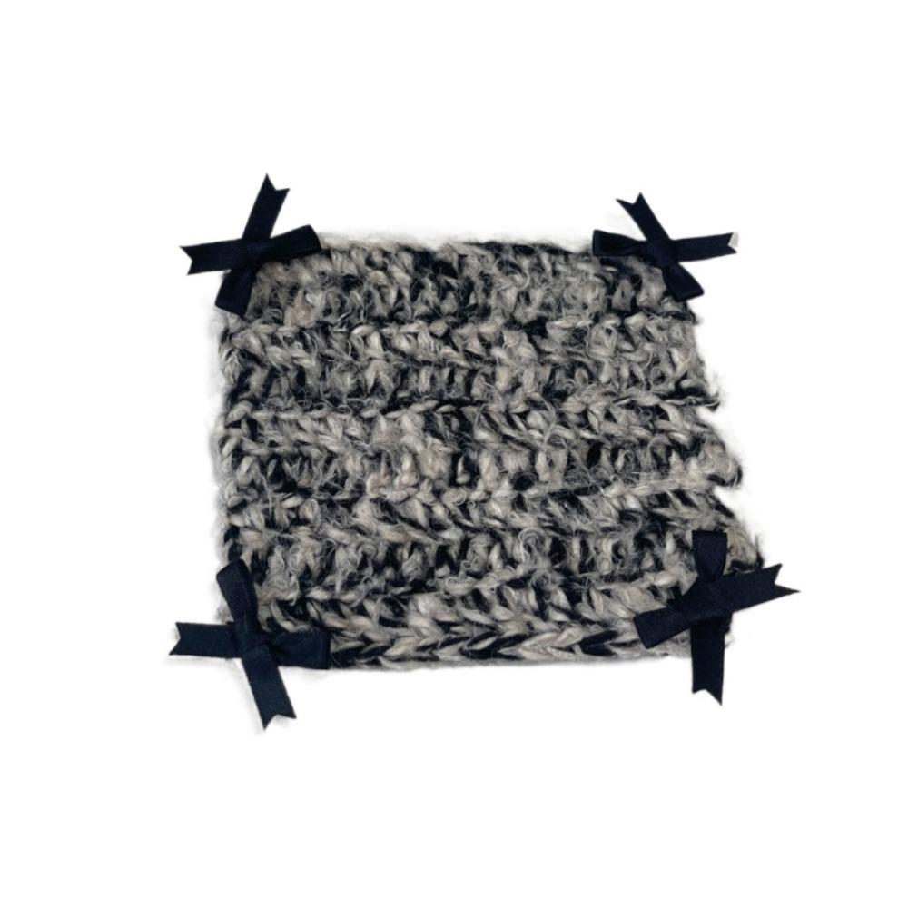 2Pcs Korean Knitted Coaster Blended Wool Table Place Mat Placemat Insulation Pads  Living Room